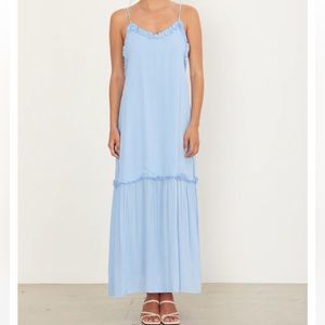 Madrid Dress - Aila Blue in Peach Pink